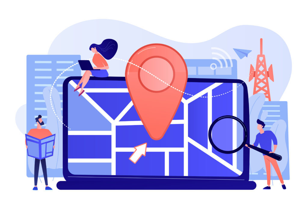 Local search optimization concept vector illustration